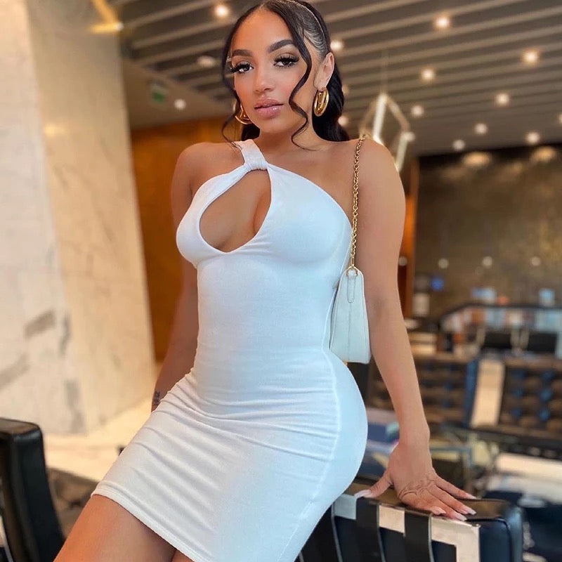 One shoulder bodycon dress