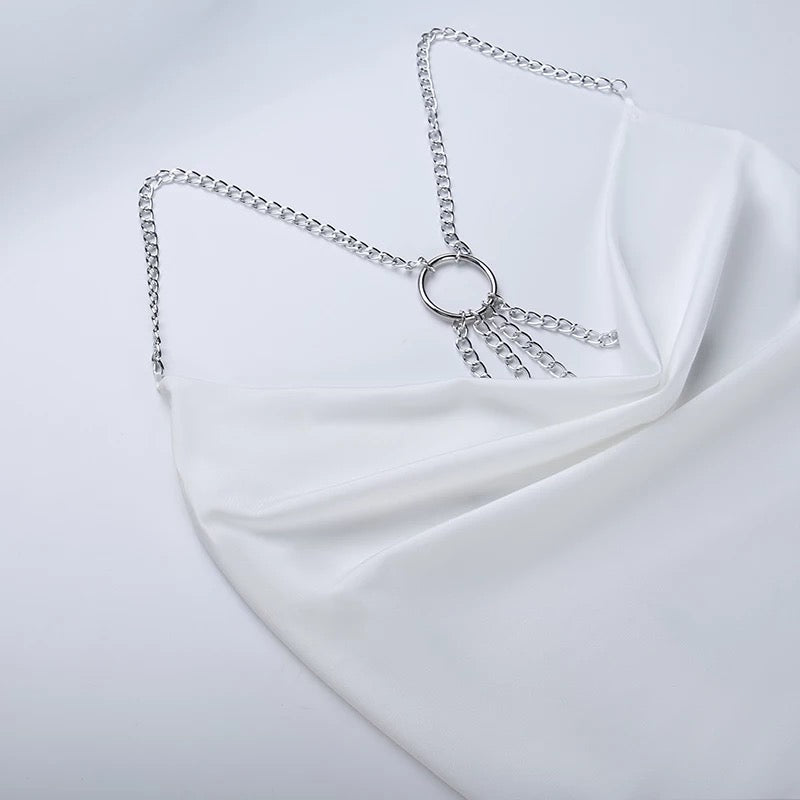 White Satin Dress