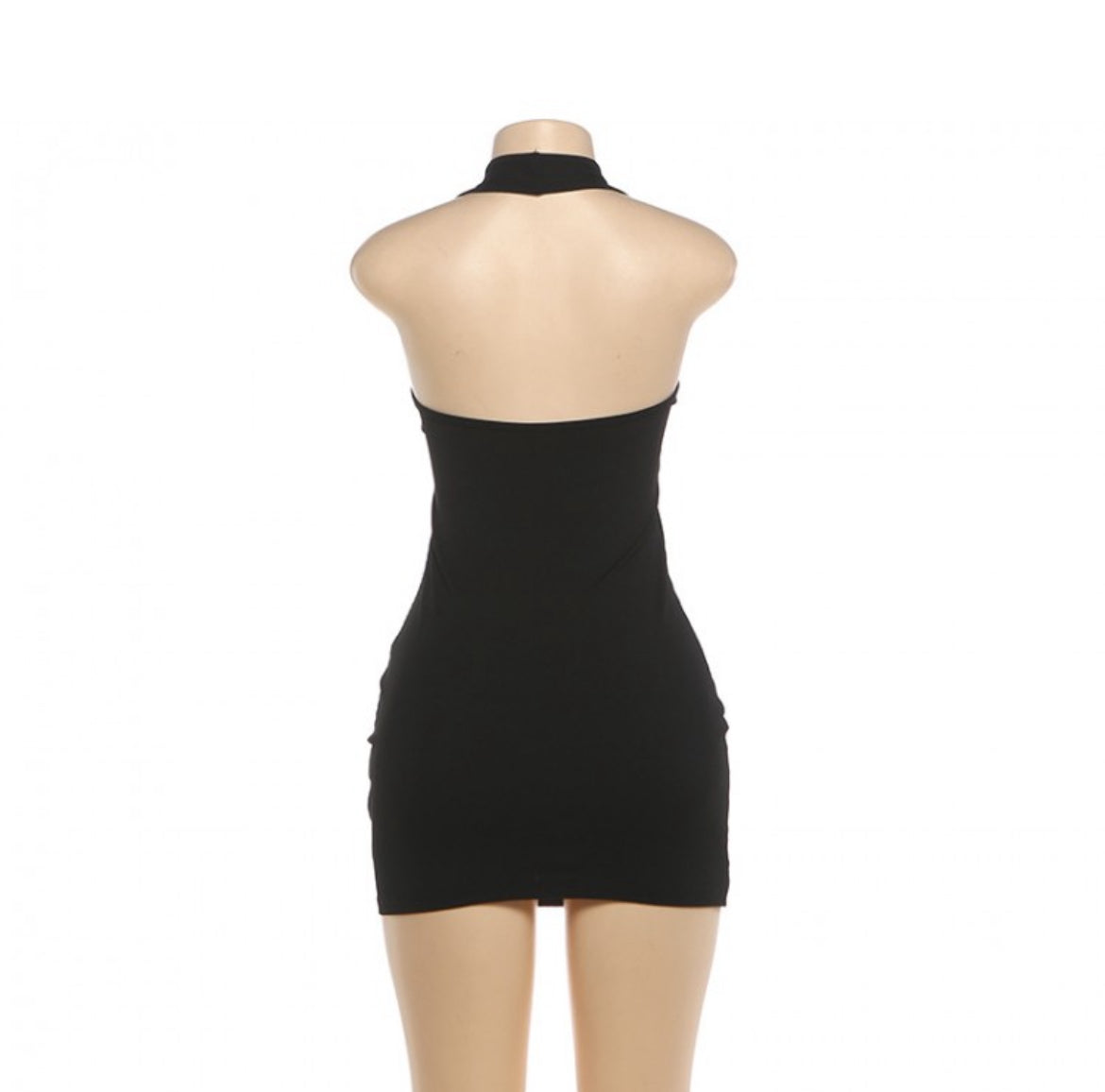 Burgundy Bodycon mini halter dress