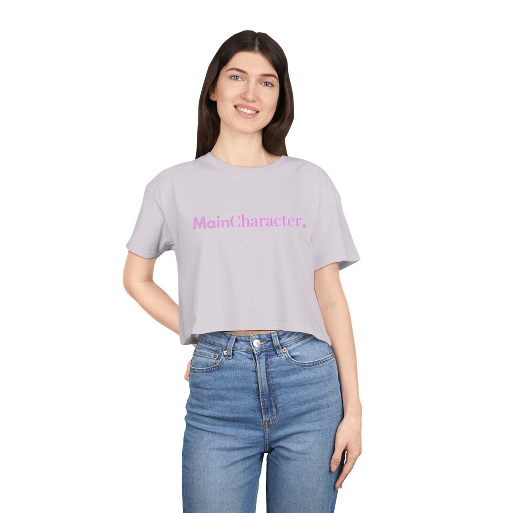 Custom Main Character Cropped Tee — Personalized Women's Crop Top