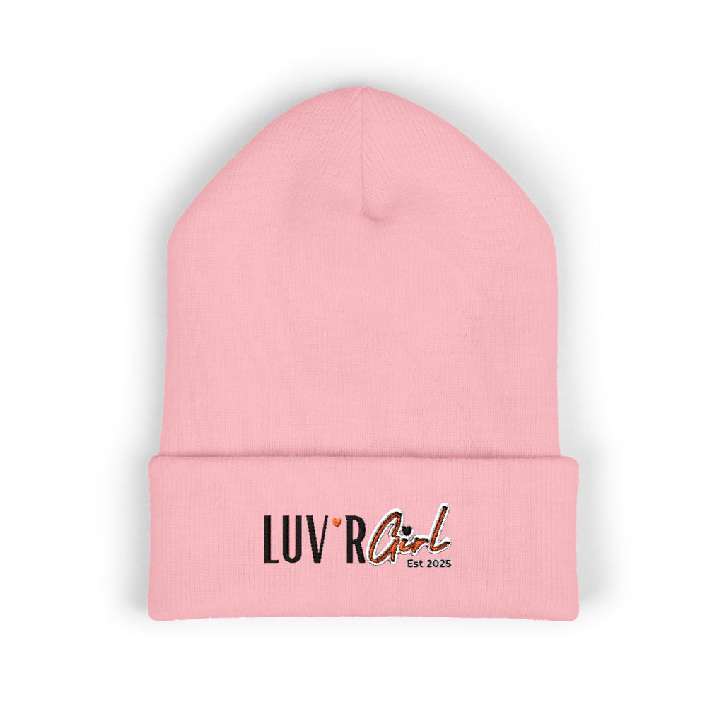 Luv’r Girl Cuffed Beanie (Embroidery)