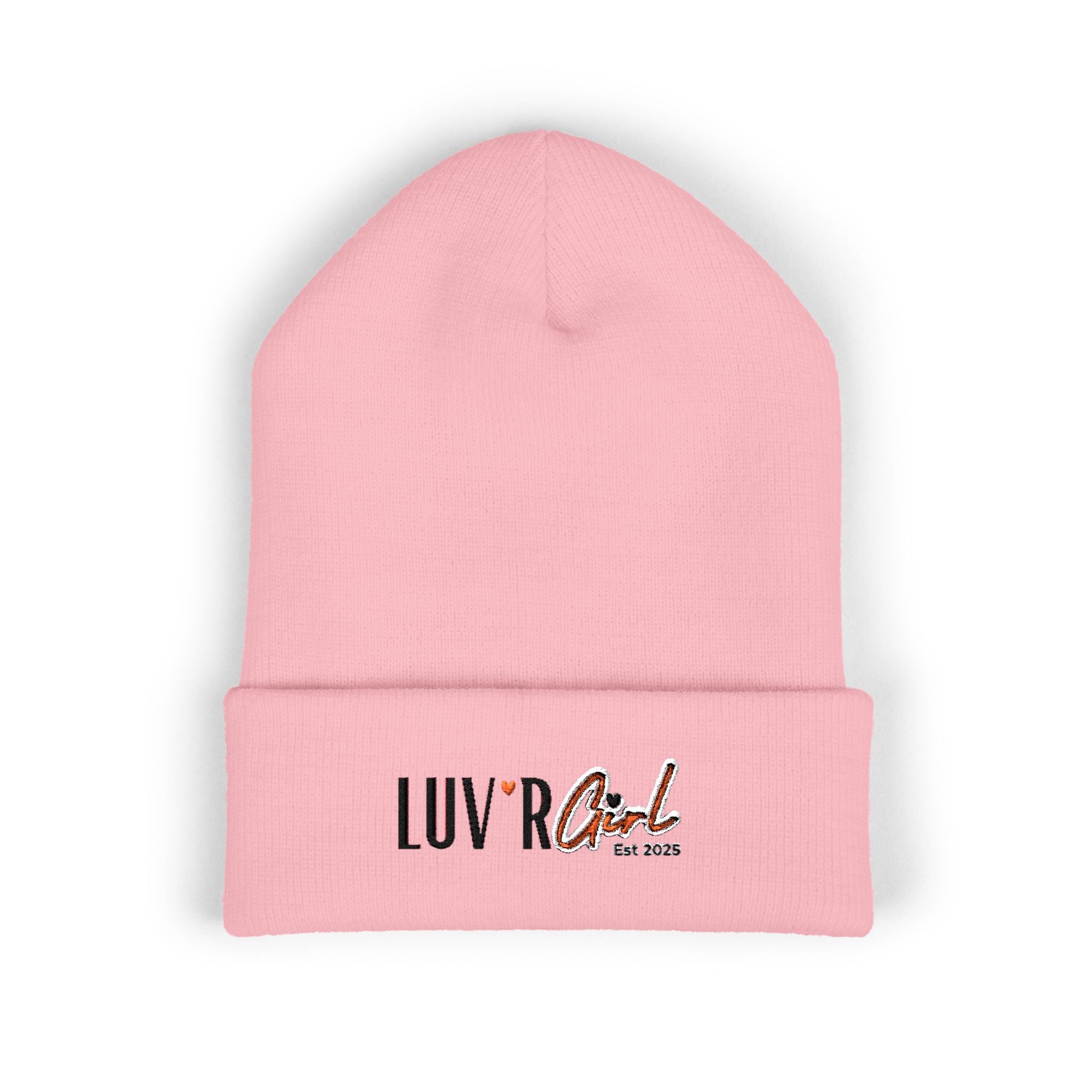 Luv’r Girl Cuffed Beanie (Embroidery)