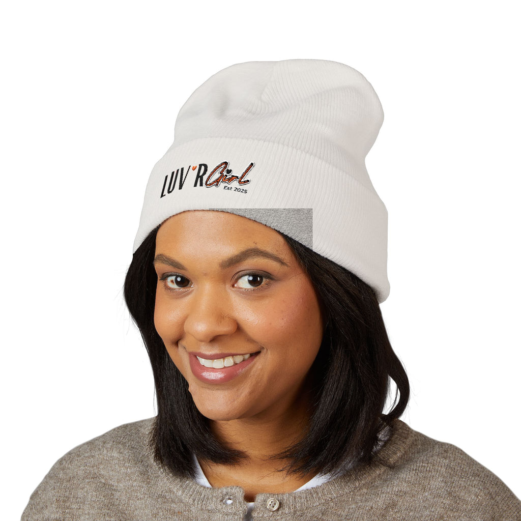 Luv’r Girl Cuffed Beanie (Embroidery)