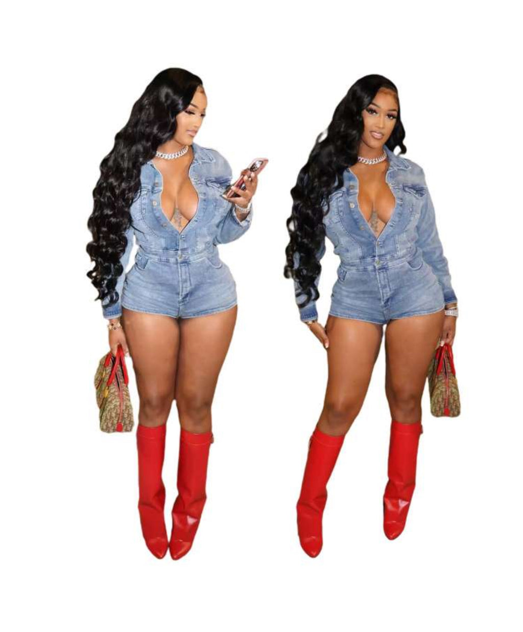 Denim Romper