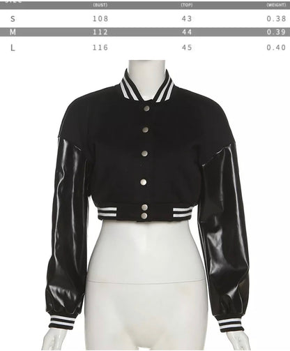 Crop Top  Varsity jacket