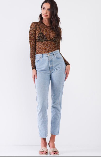 Leopard print bodysuit