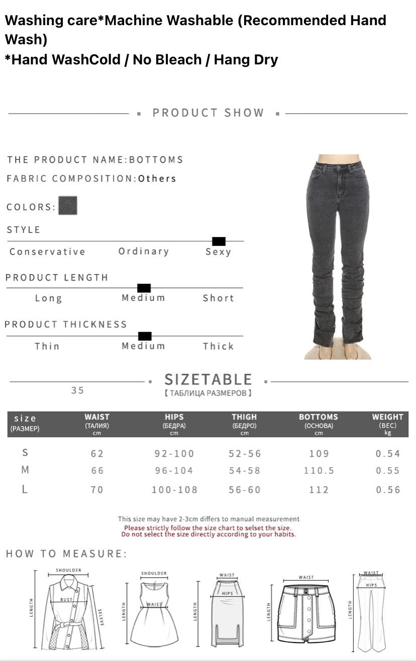 Black acid wash jeans