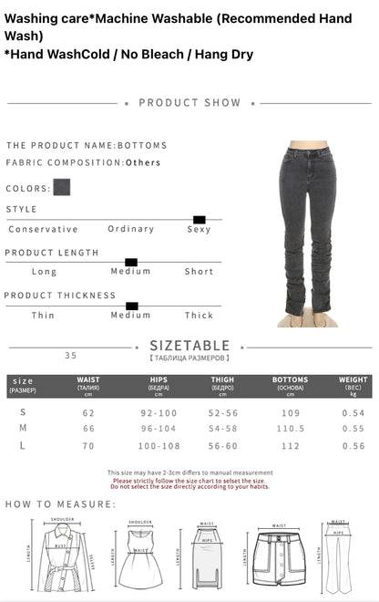 Black acid wash jeans