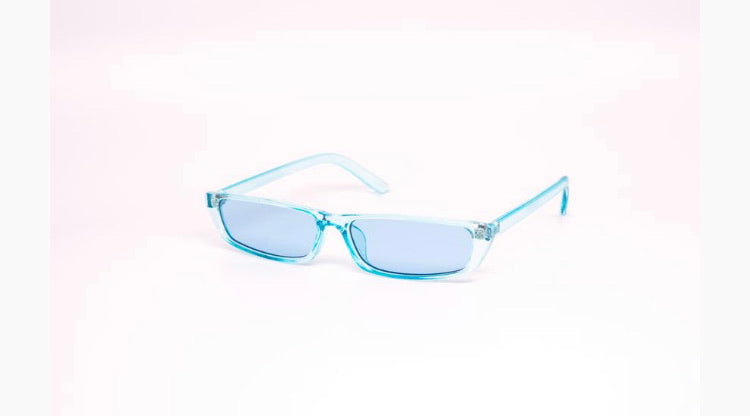 Clear skinny sunglasses