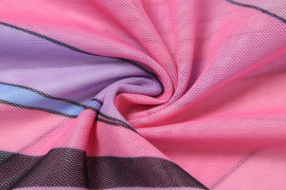 Pink Print mesh tights