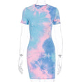 Pink & Blue Tie Dye Sundress