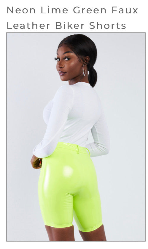 Neon green Biker shorts