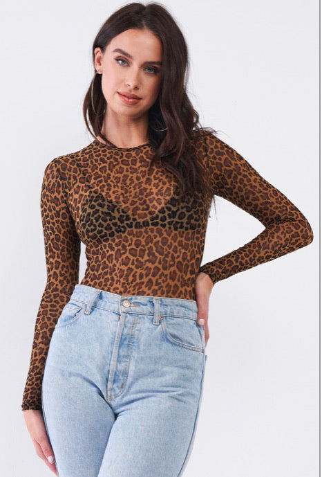 Leopard print bodysuit