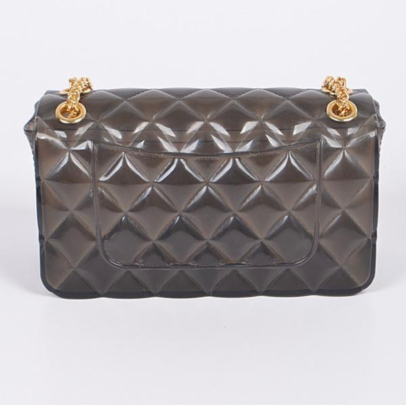 Black clear jelly purse