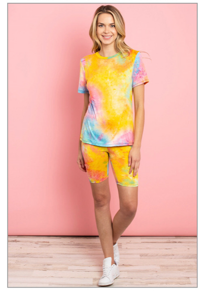 Tie Dye Biker Sets
