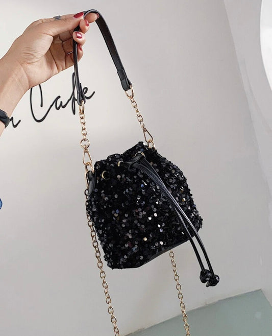 Sequins bucket purse