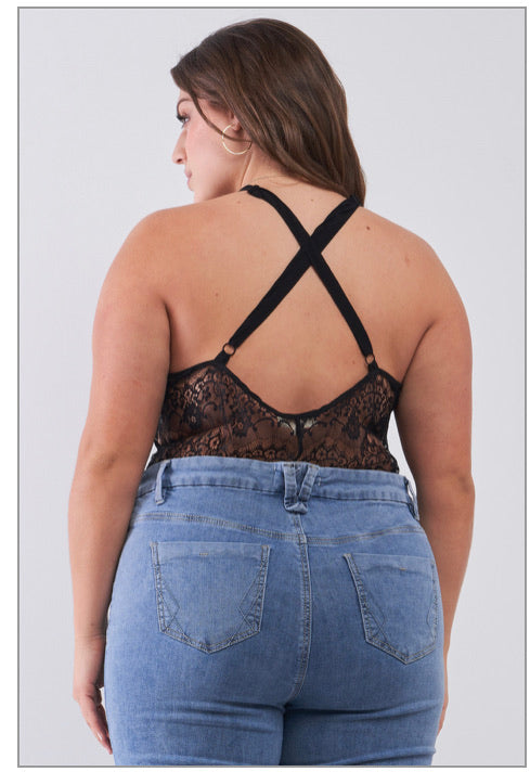 Sheer bodysuit plus size