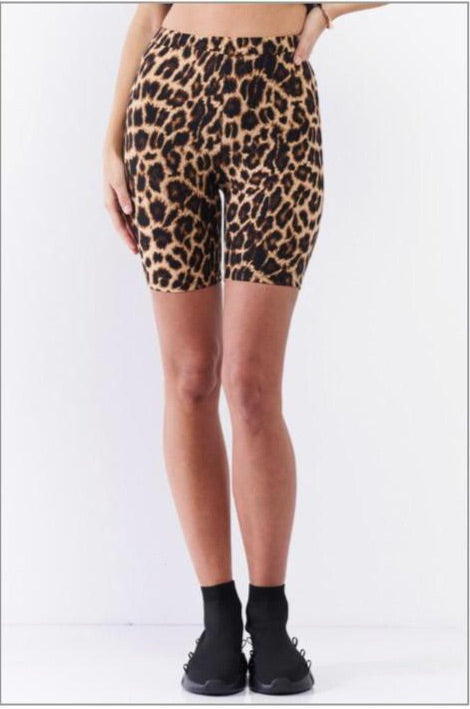 Leopard Biker High-Waisted Biker shorts