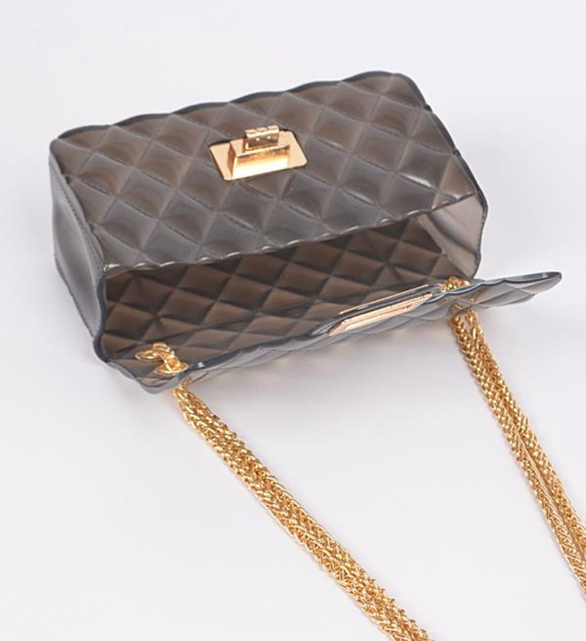 Black clear jelly purse