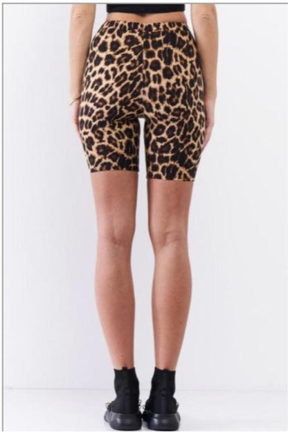 Leopard Biker High-Waisted Biker shorts
